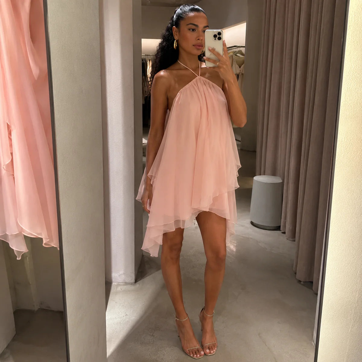 Women's SOERA Sienna Backless Halter Mini Dress