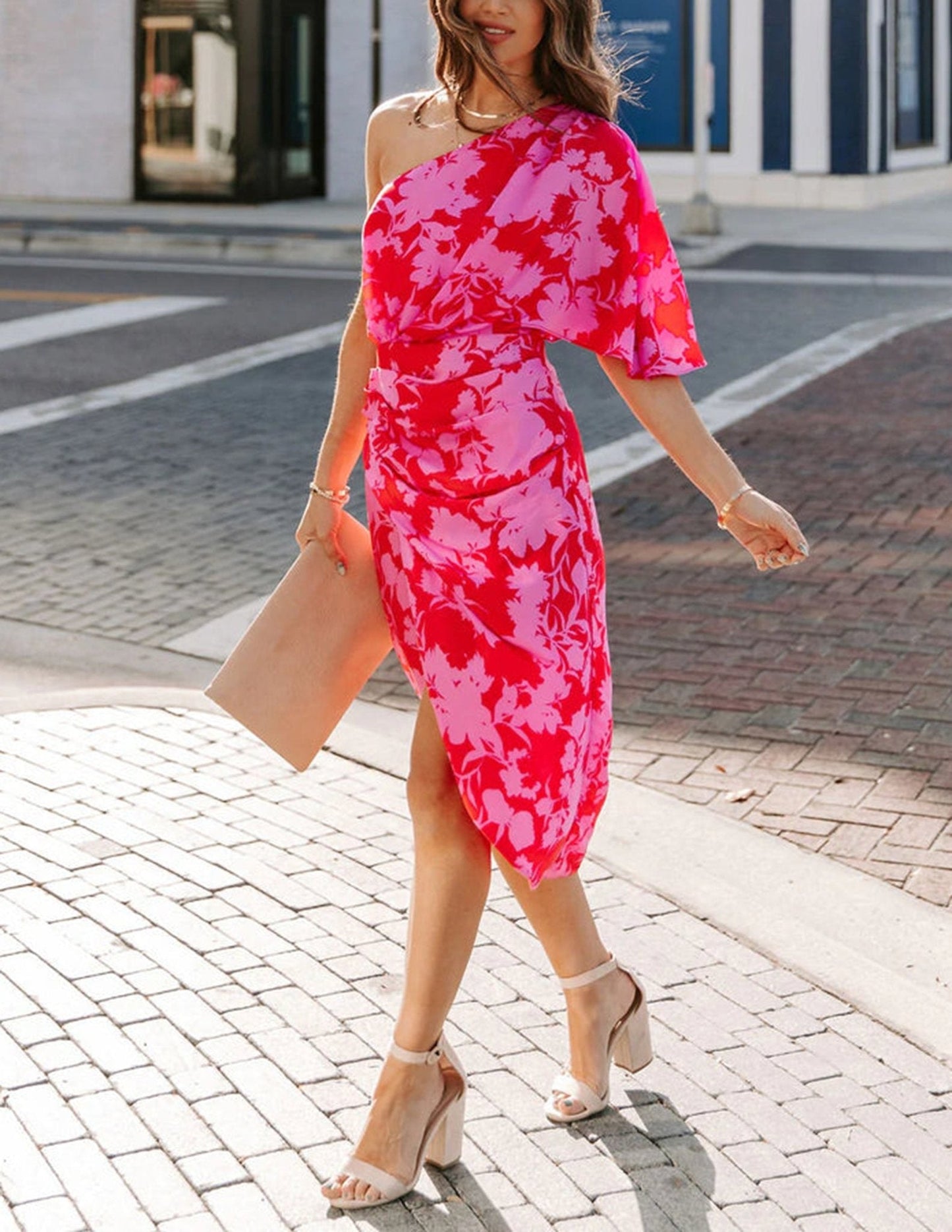 Women's Celeste One Shoulder Midi Dress
