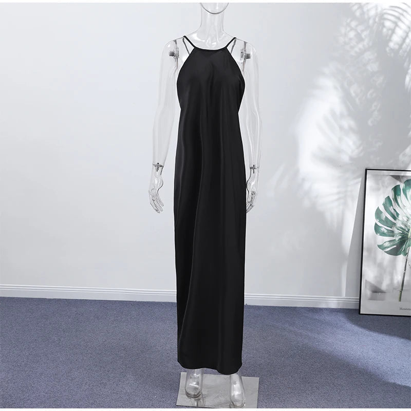 Women's SOERA Indira Satin Halter Maxi Dress
