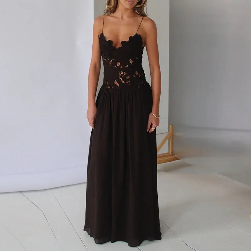 Women's SOERA Celeste Lace Mesh Halter Evening Dress