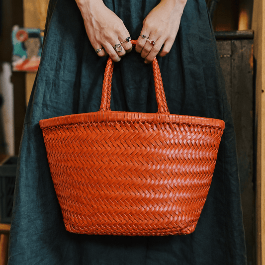 Women's Anais Handwoven Leather Tote Bag