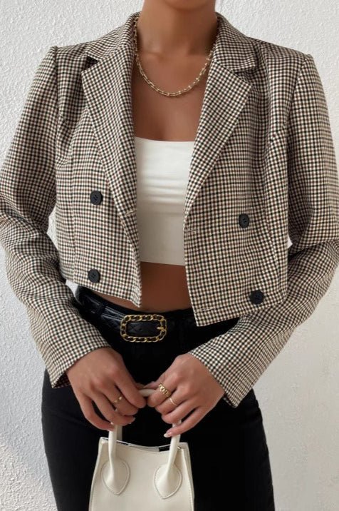 Women's SOERA Bianca Houndstooth Cropped Blazer