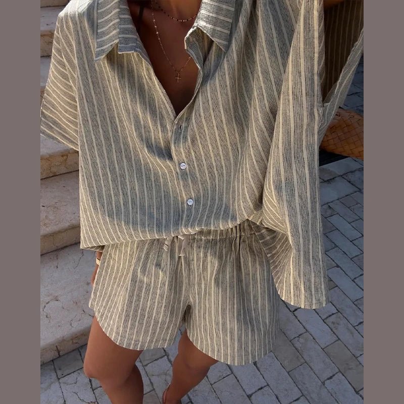 Women's SOERA Vivienne Striped Shorts Set