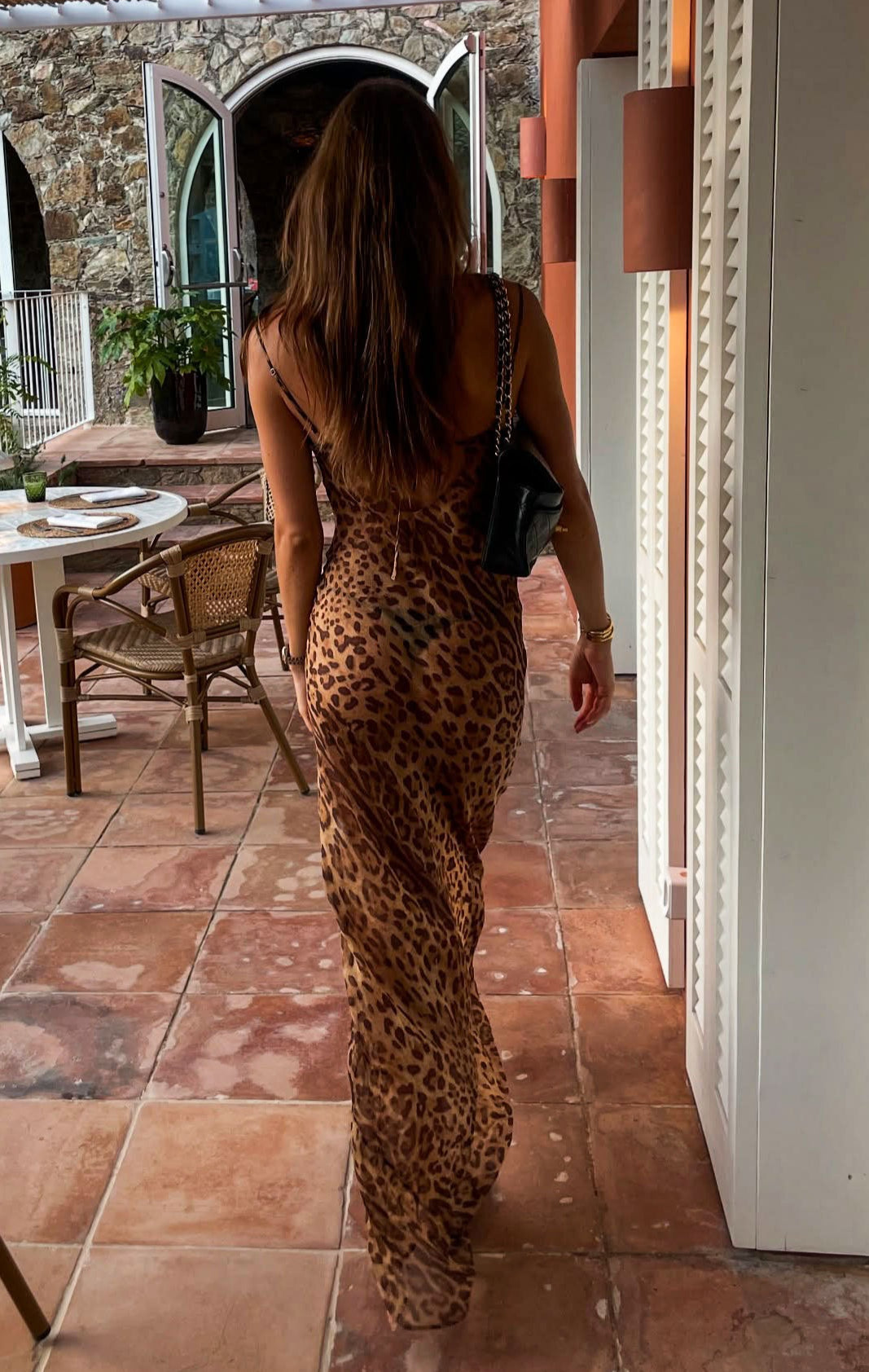 Women's Bianca Leopard Sheer Cami Maxi Dress