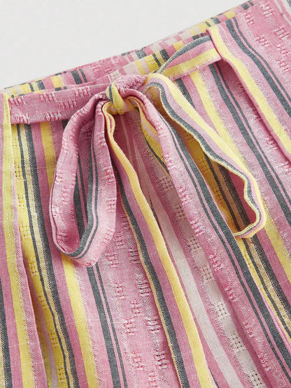 Women's SOERA Sienna Vertical Stripe Tie Waist Trousers