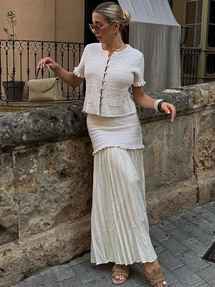 Women's SOERA Beatrice Knitted Tank & Pleated Skirt Set