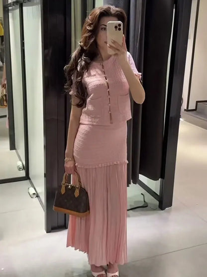 Women's SOERA Beatrice Knitted Tank & Pleated Skirt Set