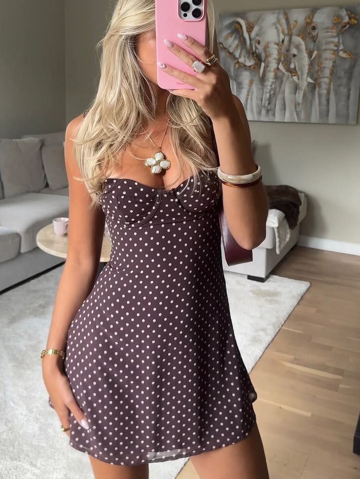 Women's SOERA Bianca Polka Dot Mesh Mini Dress
