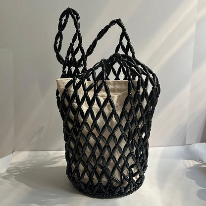 Women's SOERA Margot Woven Beaded Tote Bag
