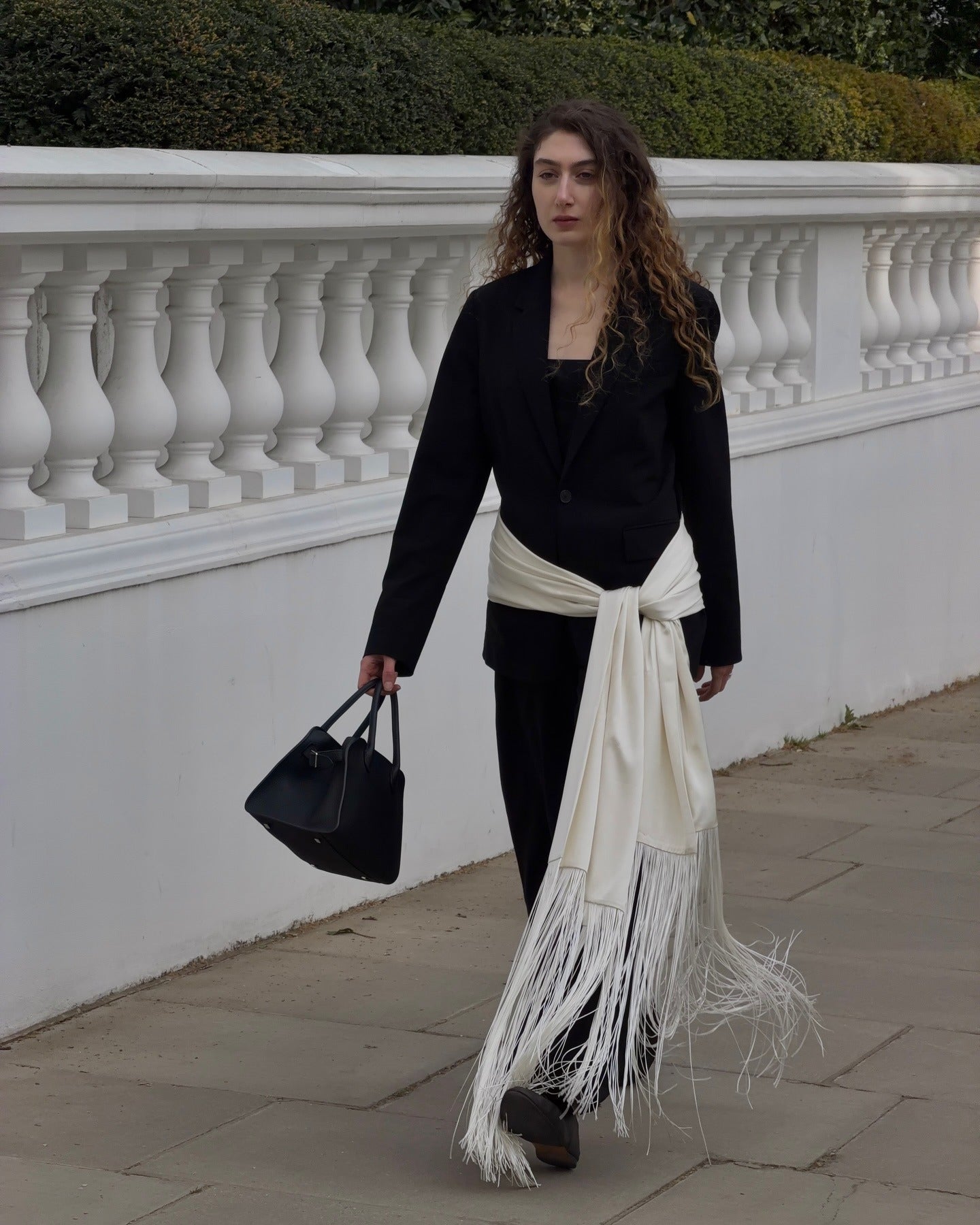 Women's SOERA Isabelle Fringe Tassel Satin Scarf Belt