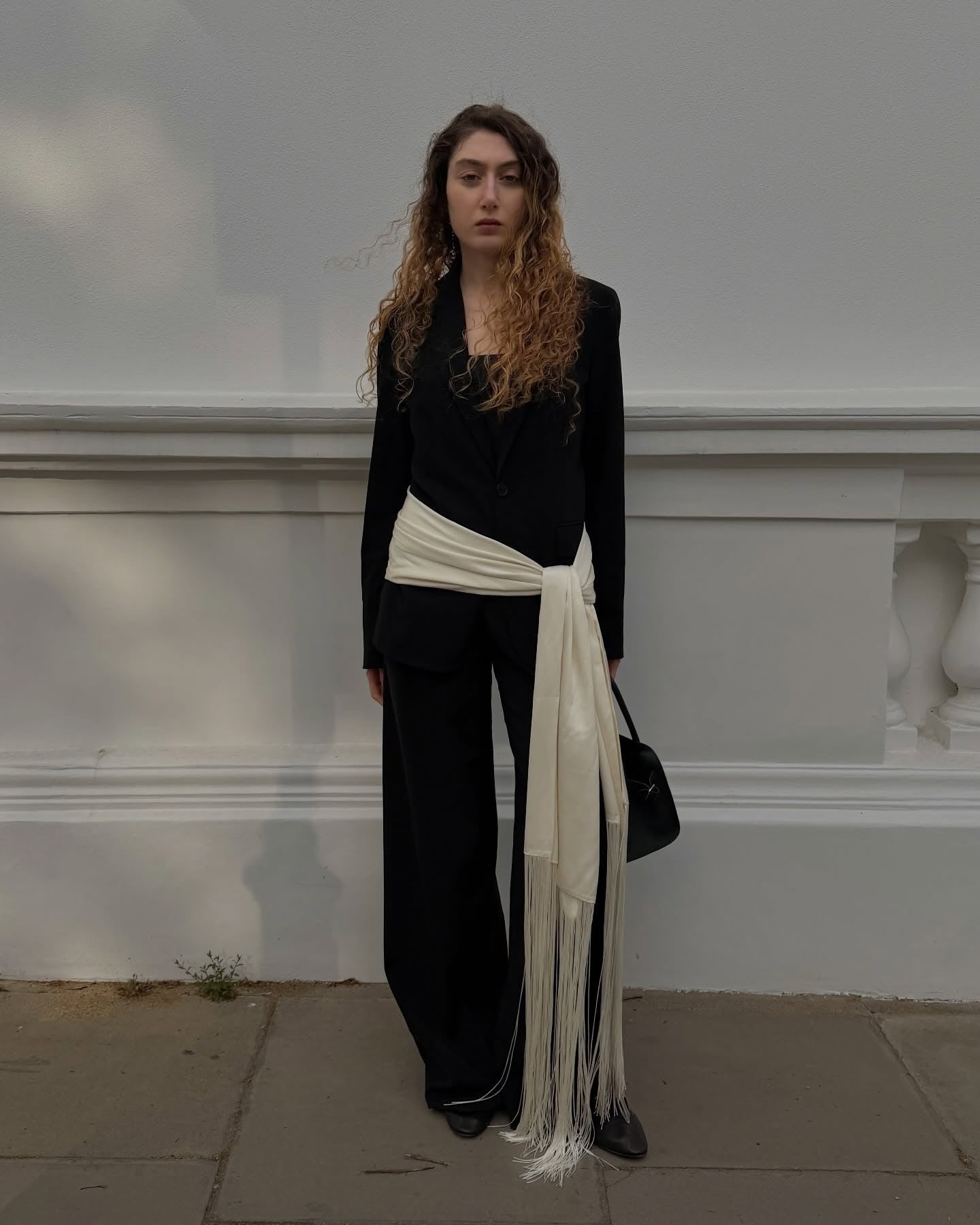 Women's SOERA Isabelle Fringe Tassel Satin Scarf Belt