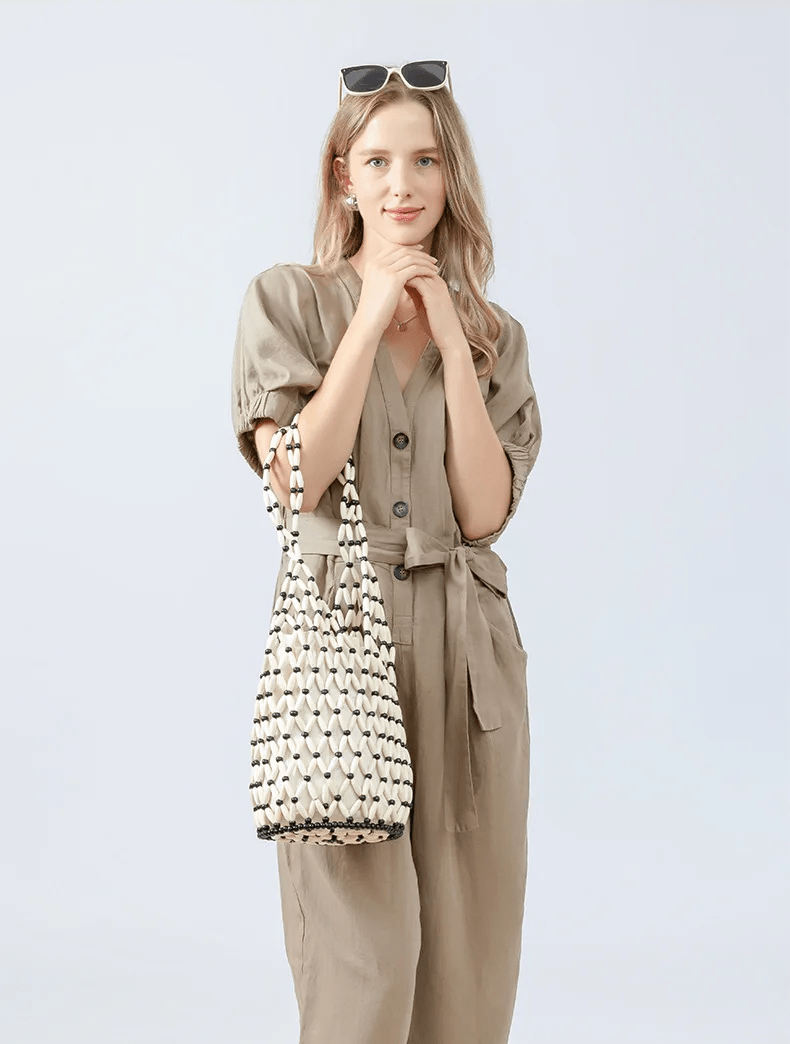 Women's SOERA Margot Woven Beaded Tote Bag