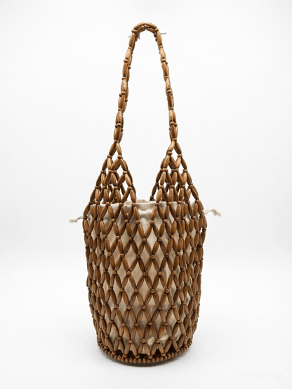 Women's SOERA Margot Woven Beaded Tote Bag
