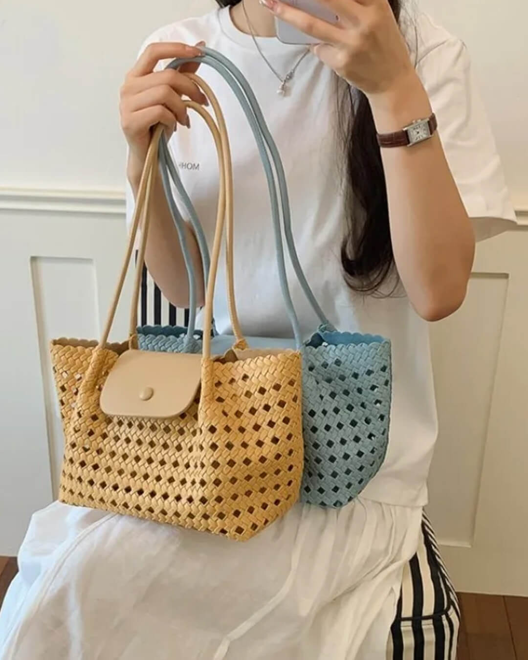 Women's Marina Embossed Shoulder Bag