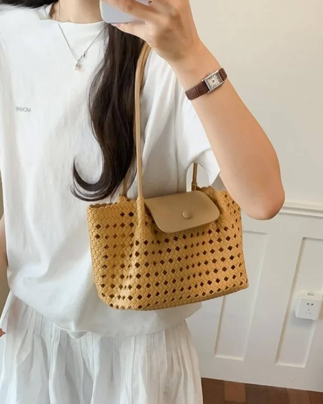 Women's Marina Embossed Shoulder Bag