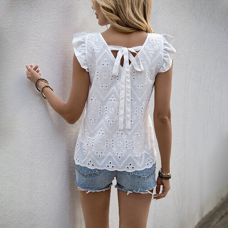 Women's Beatrice Ruffled V-Neck Blouse