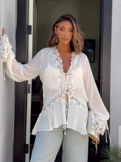 Women's SOERA Bianca Lace Cardigan Top