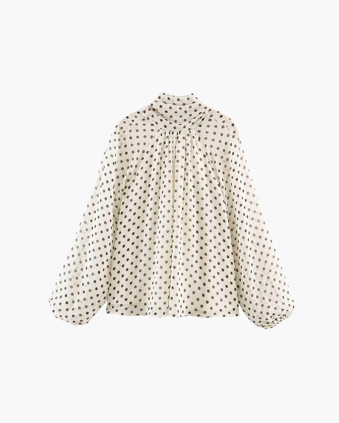 Women's SOERA Sofia High Collar Polka Dot Blouse