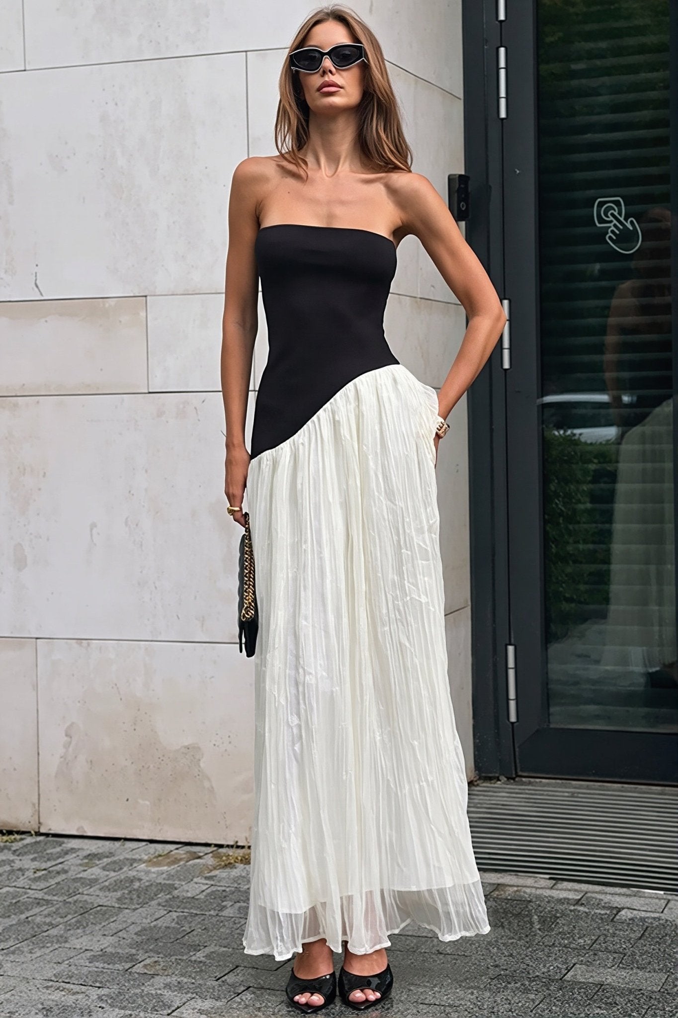 Women's SOERA Beatrice Contrast Irregular Maxi Dress