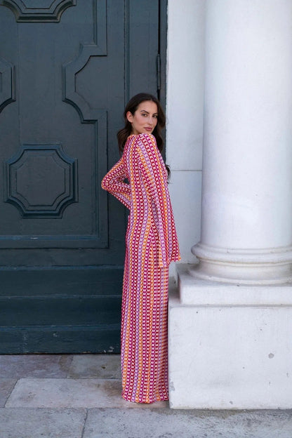 Women's SOERA Beatrice Crochet Stripe Maxi Dress