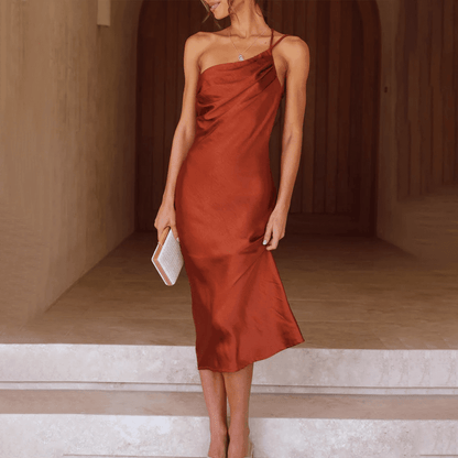 Women's Beatrice One-Shoulder Midi Wedding Guest Dress