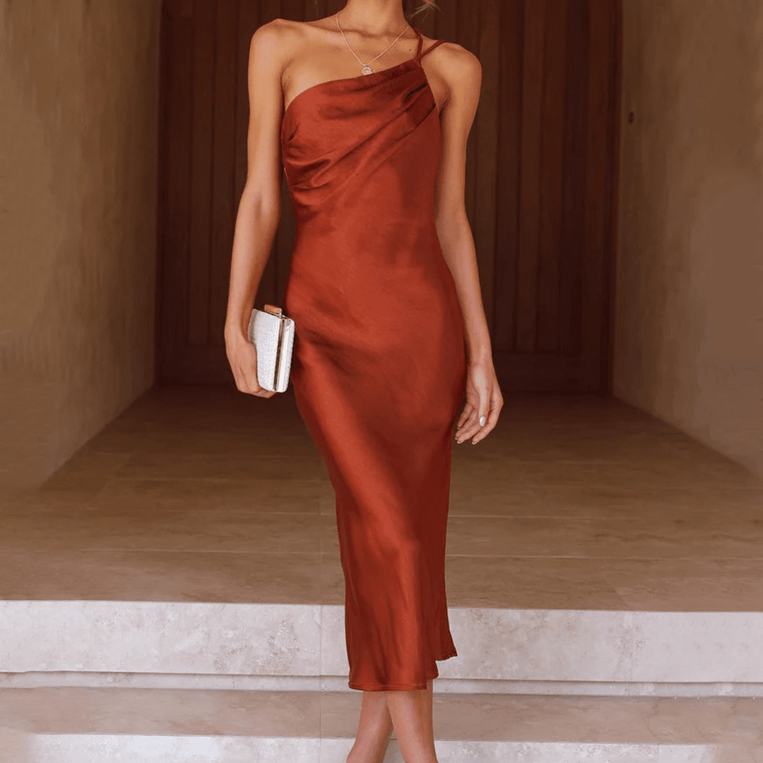 Women's Beatrice One-Shoulder Midi Wedding Guest Dress