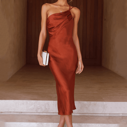 Women's Beatrice One-Shoulder Midi Wedding Guest Dress