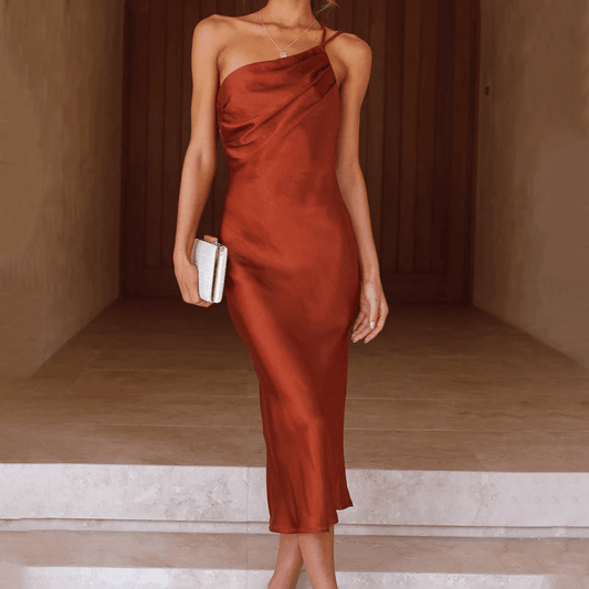 Women's Beatrice One-Shoulder Midi Wedding Guest Dress