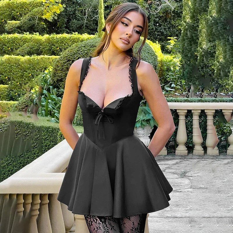 Women's SOERA Beatrice Retro Plunge Mini Dress