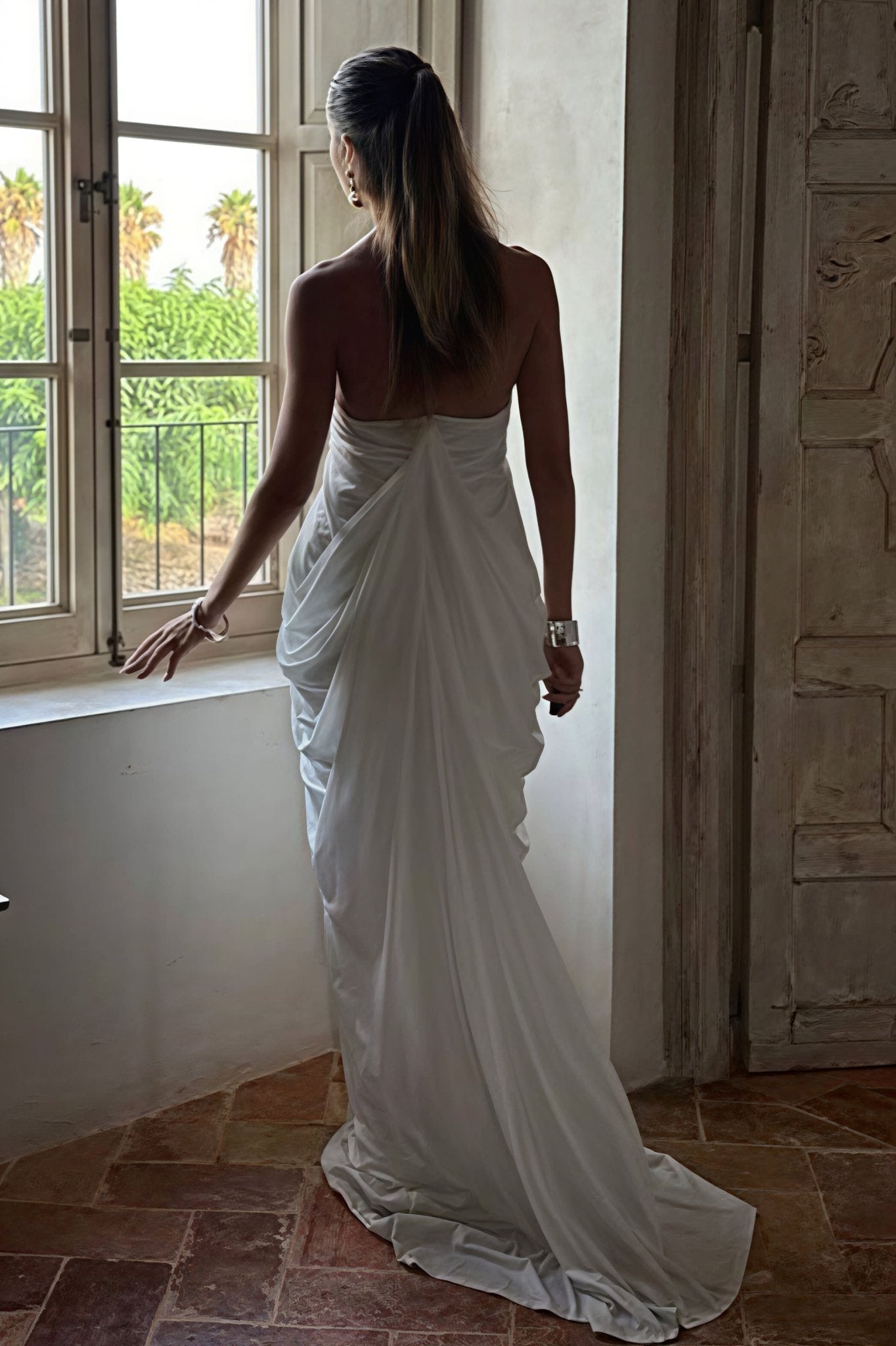 Women's SOERA Beatrice Ruffled Halter Tulle Maxi Dress