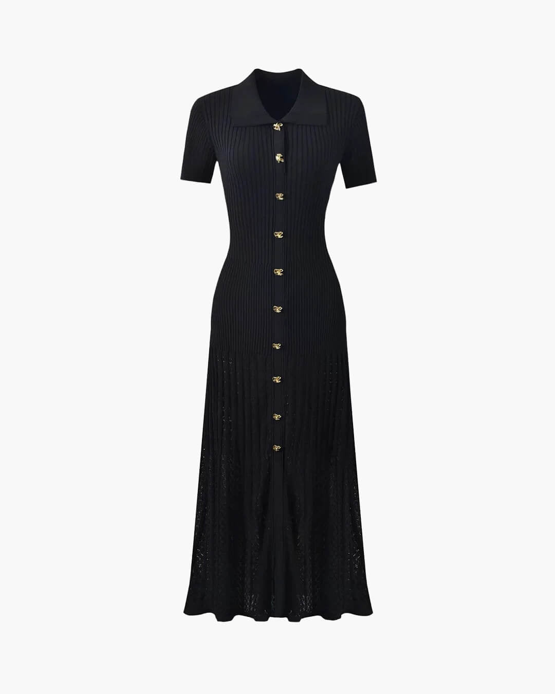 Women's SOERA Beatrice Turn-Down Collar Knit Maxi Dress