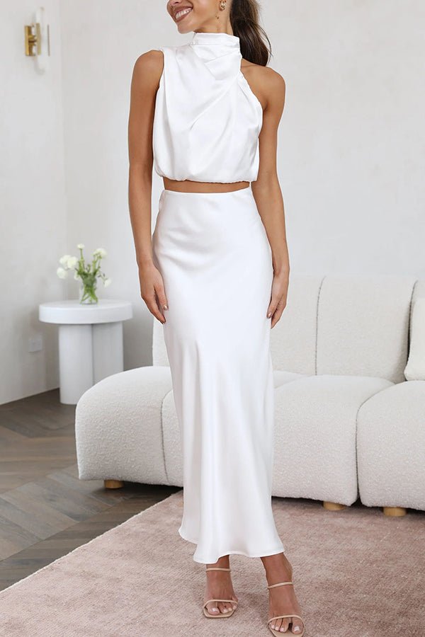 Women's Beatrice Two-Piece Satin Wedding Guest Set