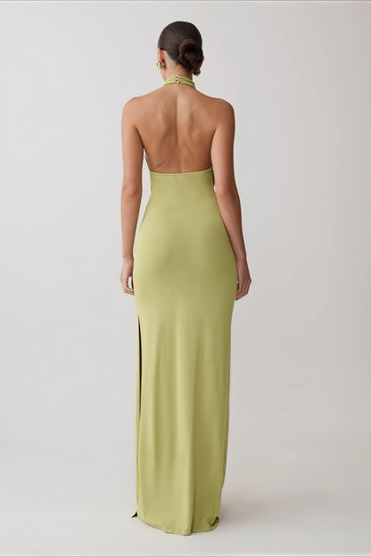 Women's SOERA Bianca Halter Tie Backless Maxi Dress