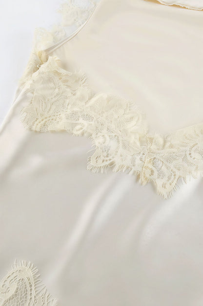Women's Bianca Lace Halter Mini Dress Beige