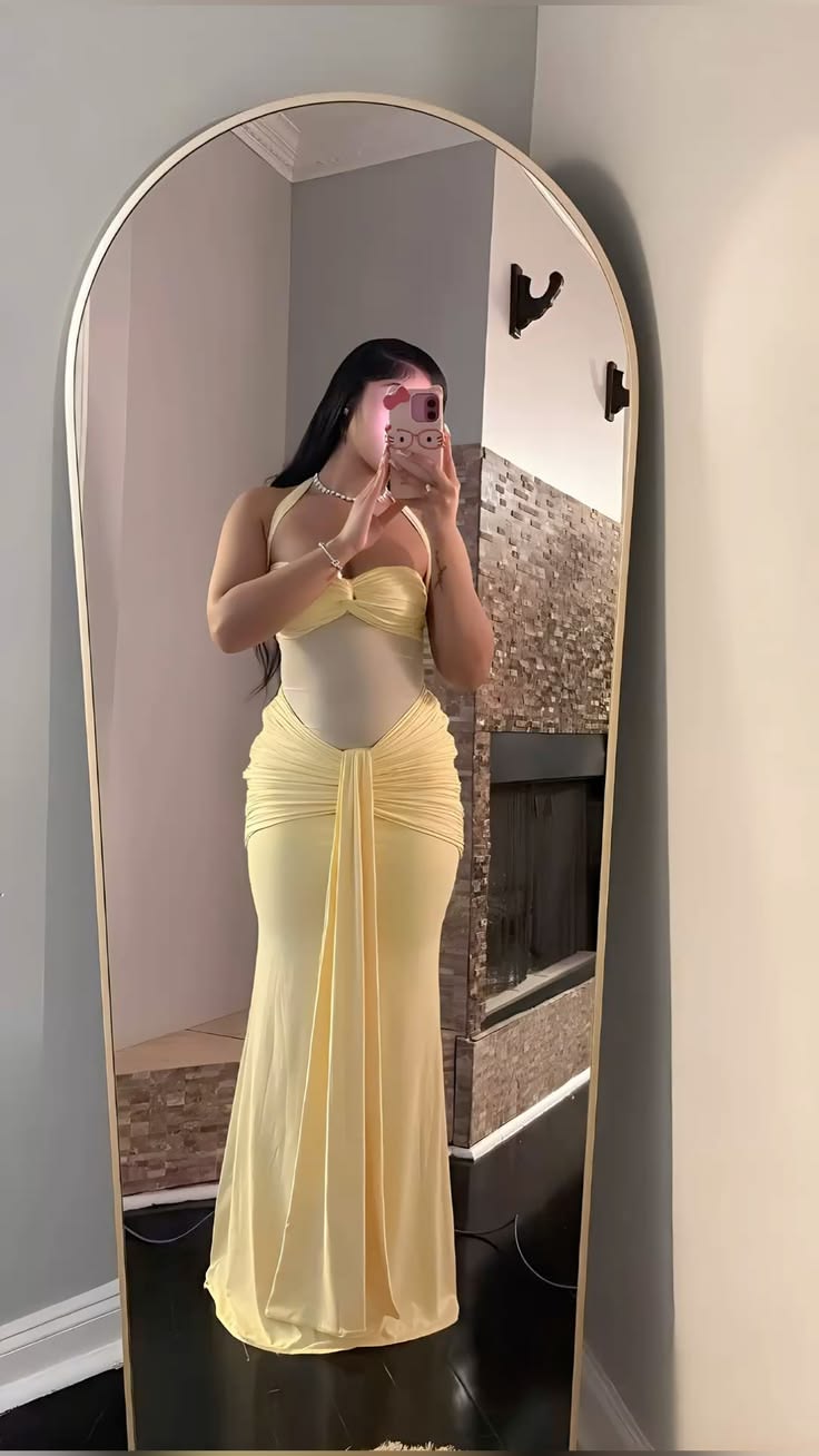 Women's Bianca Mesh Waist Tie Cami Bodycon Maxi Dress
