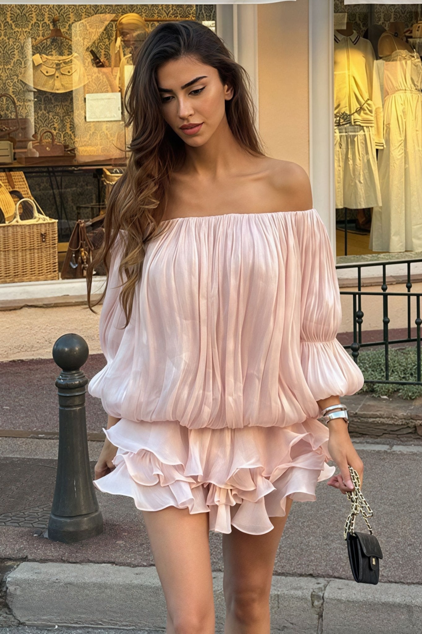 Women's SOERA Bianca Off-Shoulder Ruffle Tiered Mini Dress