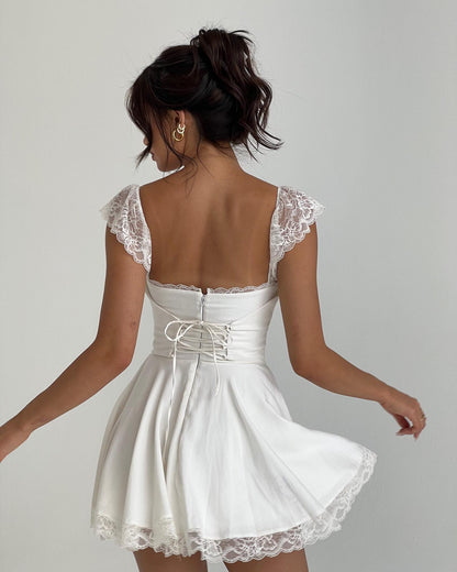 Women's Bianca Tie-Back Lace Mini Dress