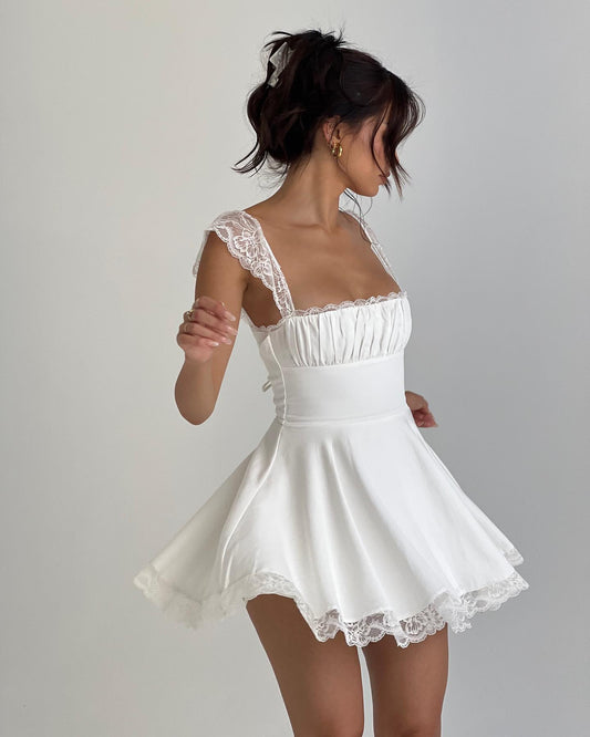 Women's Bianca Tie-Back Lace Mini Dress