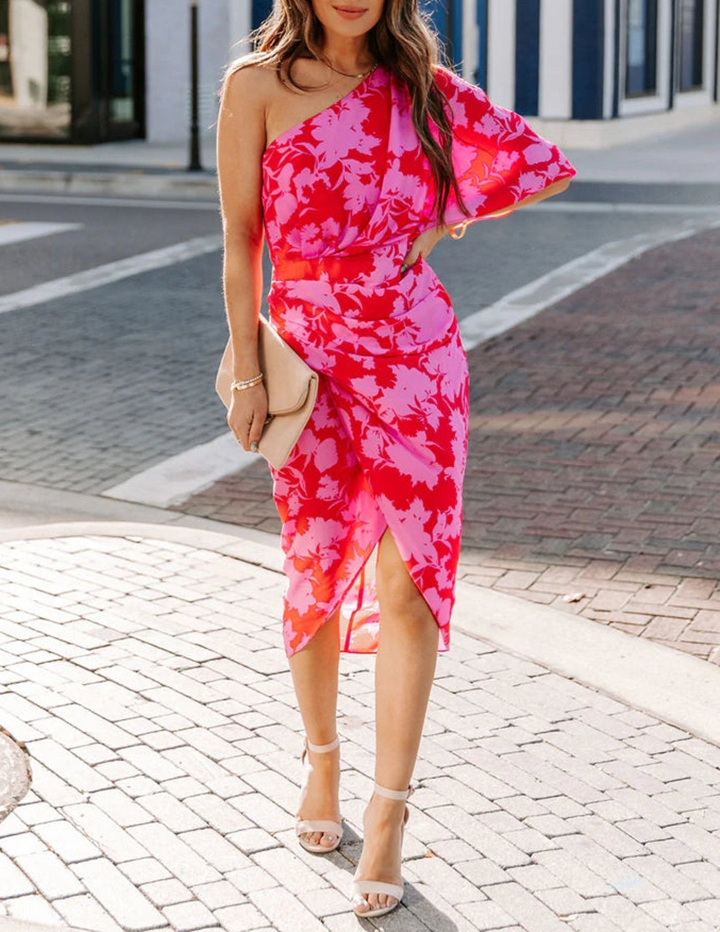 Women's Celeste One Shoulder Midi Dress