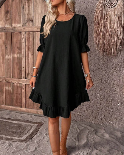 Women's Celeste Ruffle Hem Smock Dress