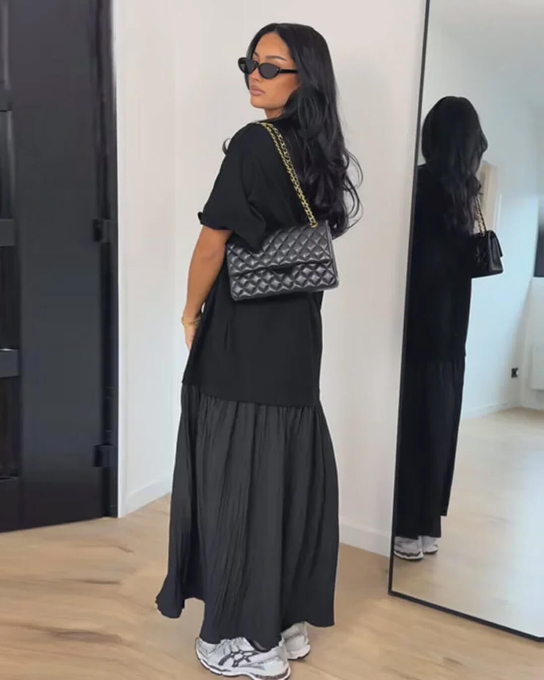 Women's SOERA Eris Pleated Patchwork Midi Dress