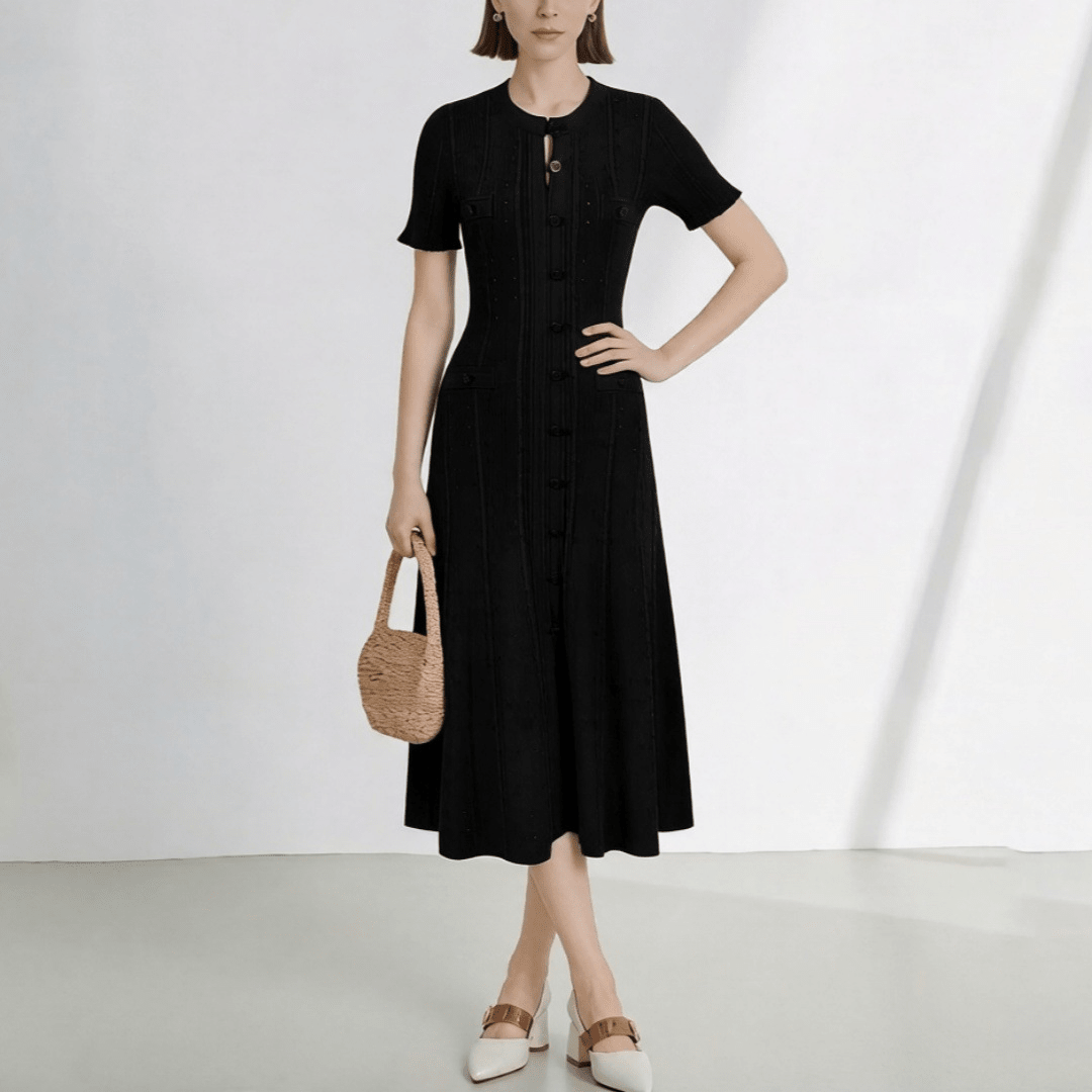 Women's SOERA Hannelore French V-Neck Knitted Slit Dress