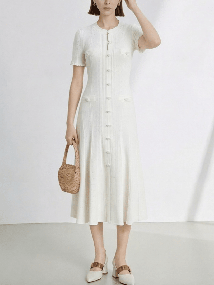 Women's SOERA Hannelore French V-Neck Knitted Slit Dress