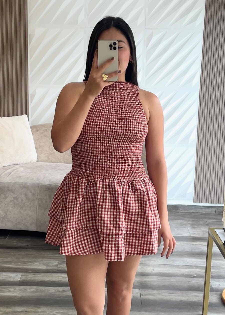 Women's SOERA Hazel Plaid Smocked Mini Dress
