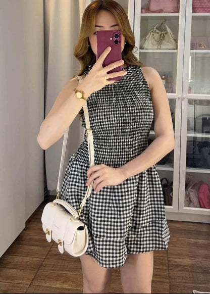 Women's SOERA Hazel Plaid Smocked Mini Dress