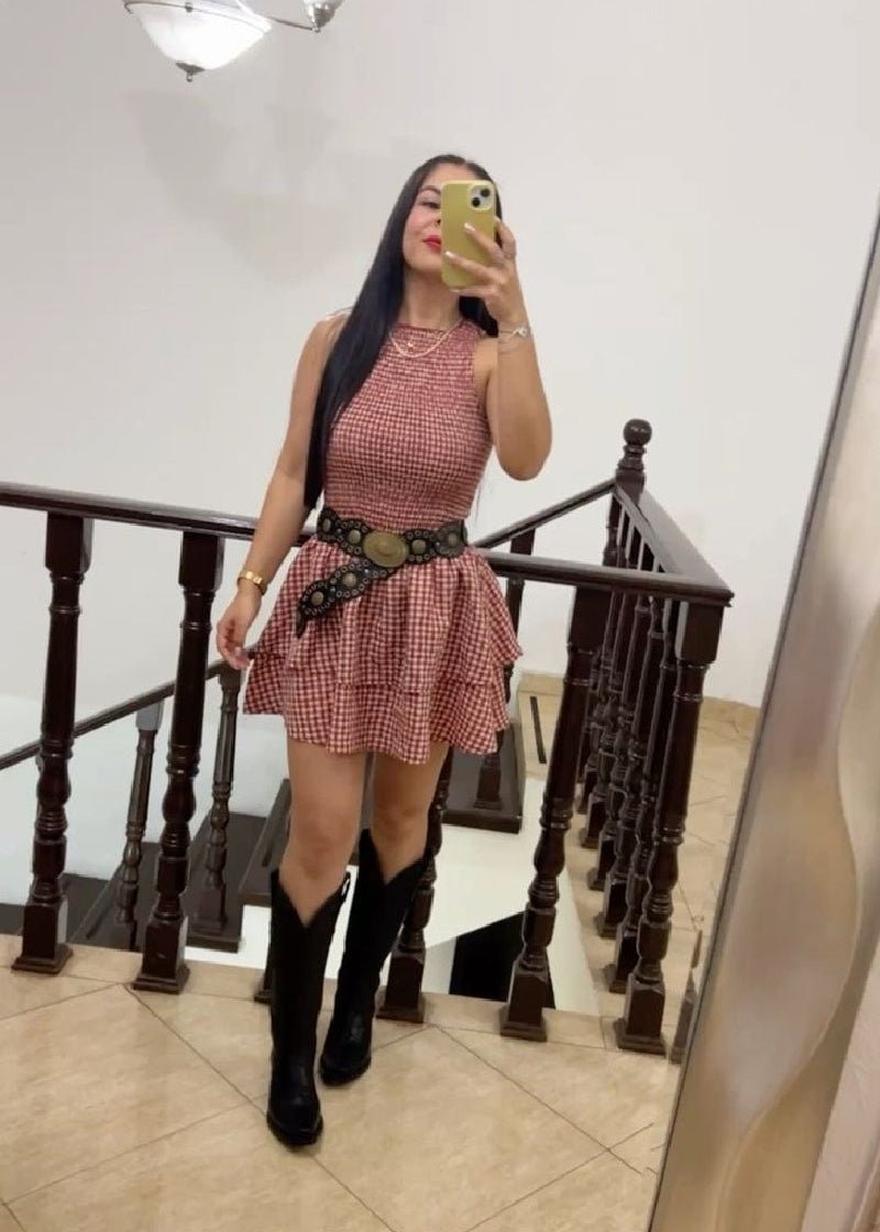 Women's SOERA Hazel Plaid Smocked Mini Dress
