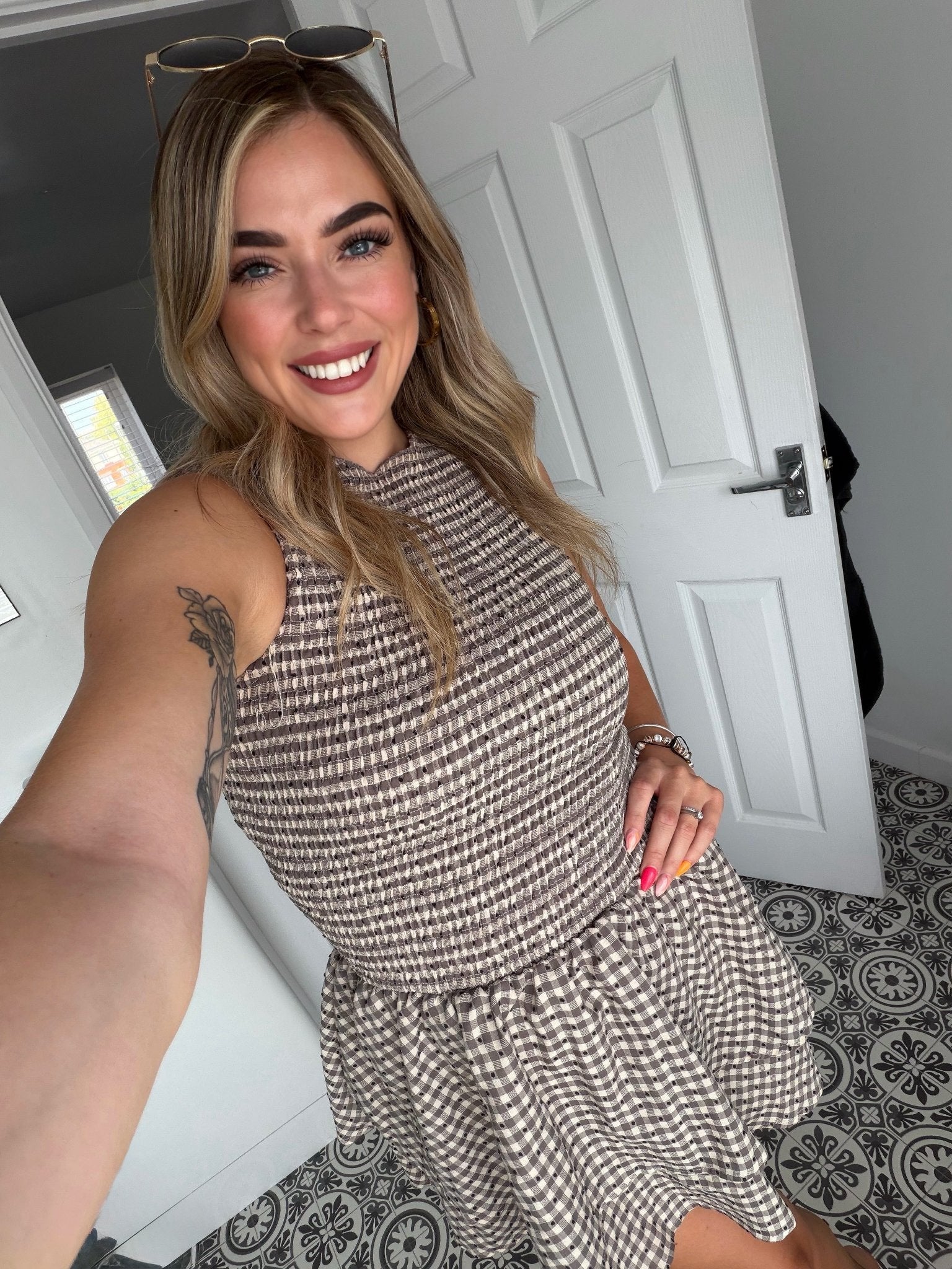 Women's SOERA Hazel Plaid Smocked Mini Dress