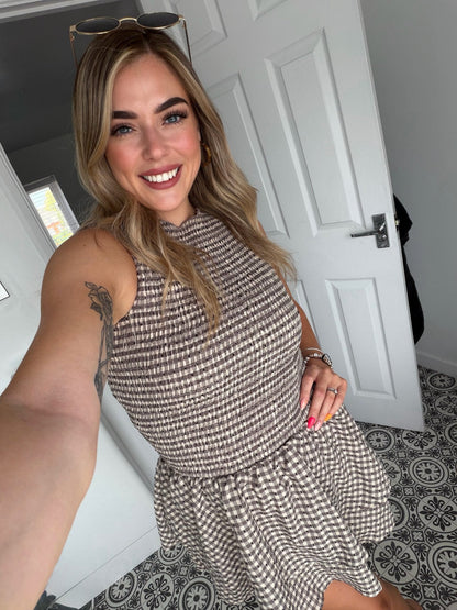 Women's SOERA Hazel Plaid Smocked Mini Dress