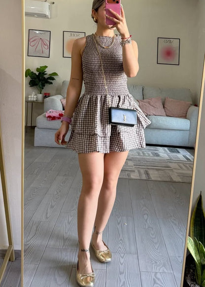 Women's SOERA Hazel Plaid Smocked Mini Dress