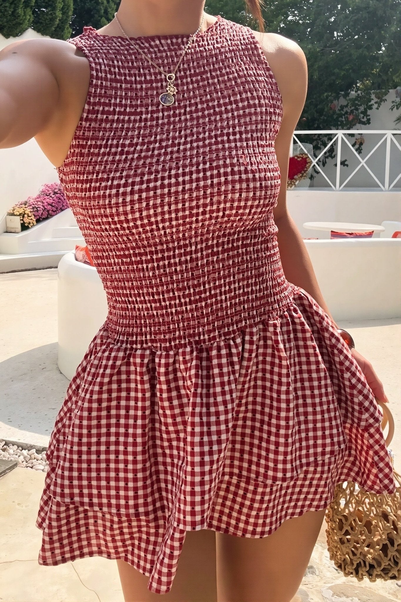 Women's SOERA Hazel Plaid Smocked Mini Dress